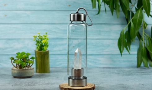 crystal infused water bottle